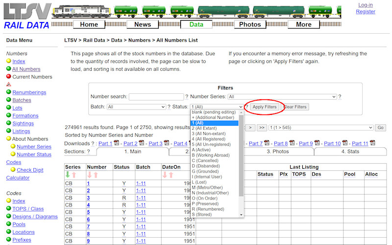 1.1.3.5 Filter controls screenshot