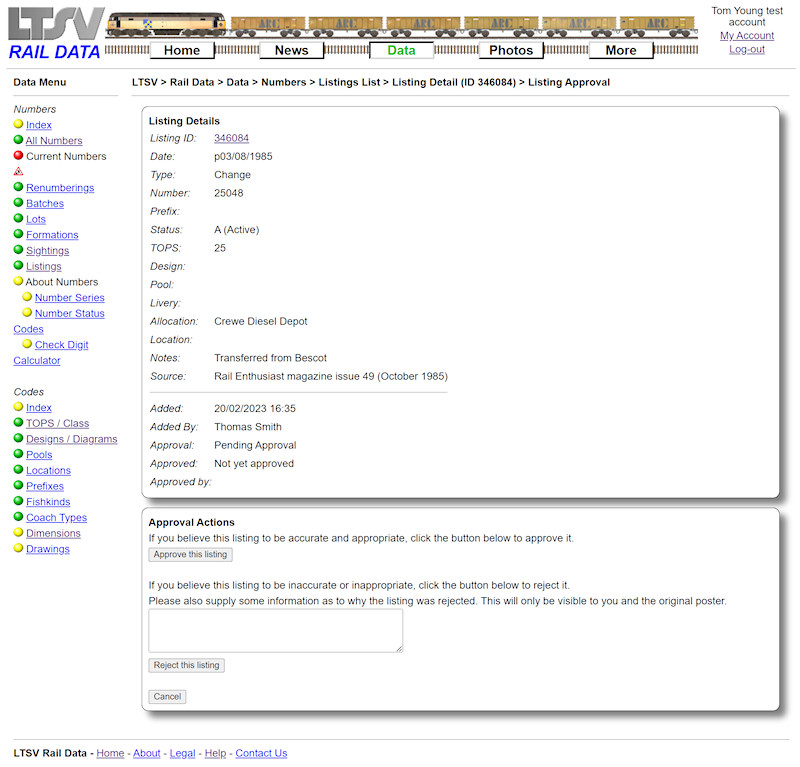 2.3.2.1 An approval details page showing the Approval Actions box screenshot